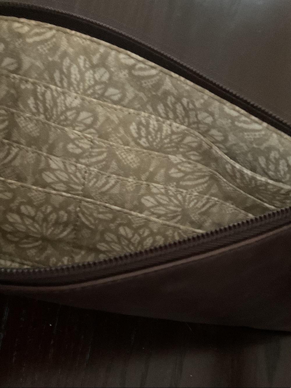 HOBO Dark Brown Leather Wristlet Clutch with Strap - Picture 5 of 5